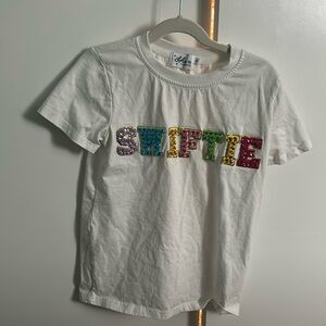 NWT lola and the boys SWIFTIE tee t-shirt size 10 girls Taylor swift dazzle